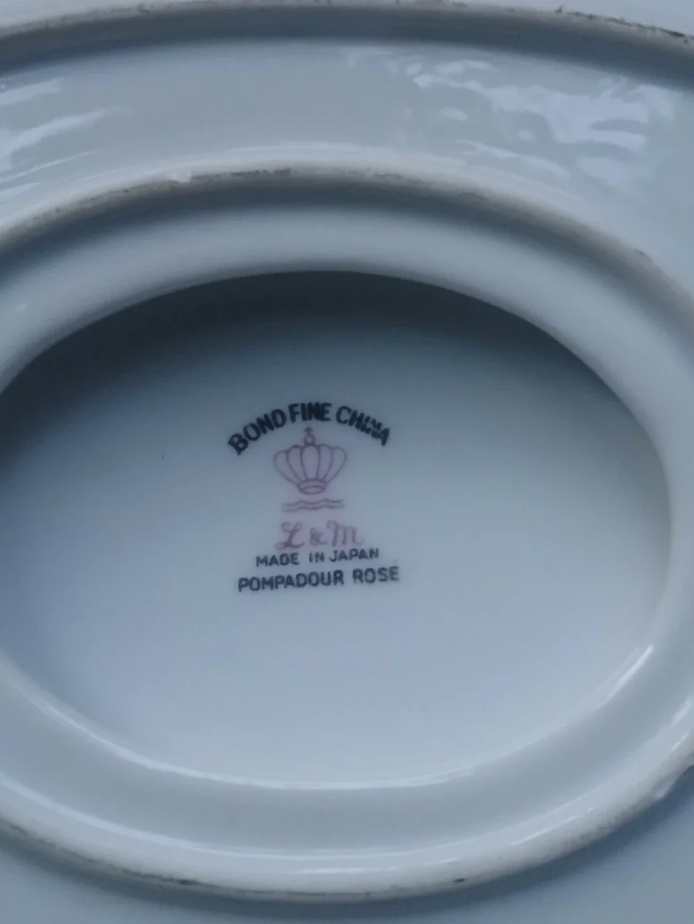 Vintage Royal Rose Bond Fine China Japan Gravy Boat with Attached Underplate